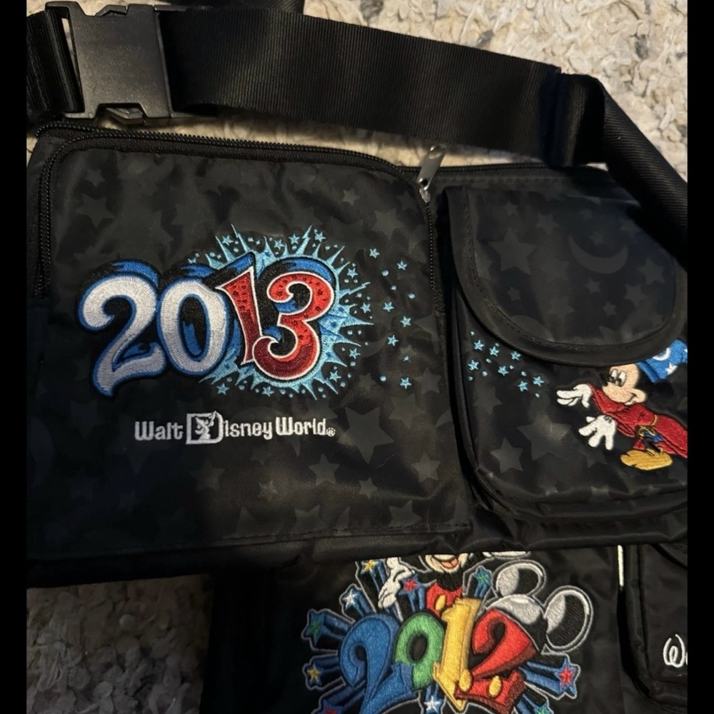 2 Disney World Black Mickey Mouse Bags(Fanny packs) - Picture 5 of 5
